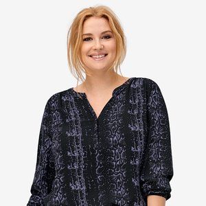 Notch Neck Henley Tunic